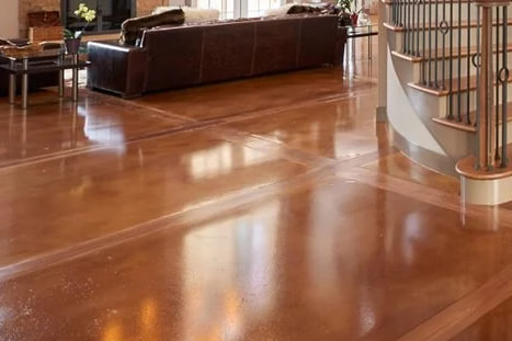 Residential Interior Concrete Staining in Tampa, Florida